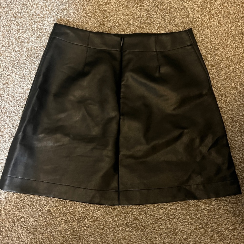 Faux leather skirt